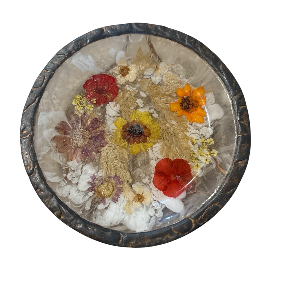 Decorative Floral Resin Trinket Dish